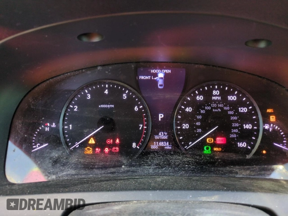 2014 Lexus LS 460 L with VIN JTHGL5EF0E5051491, listed as a Copart auction lot 52996835 with 114,834 mi miles and Clean title. Bid and sale history available at DreamBid. Image 9.