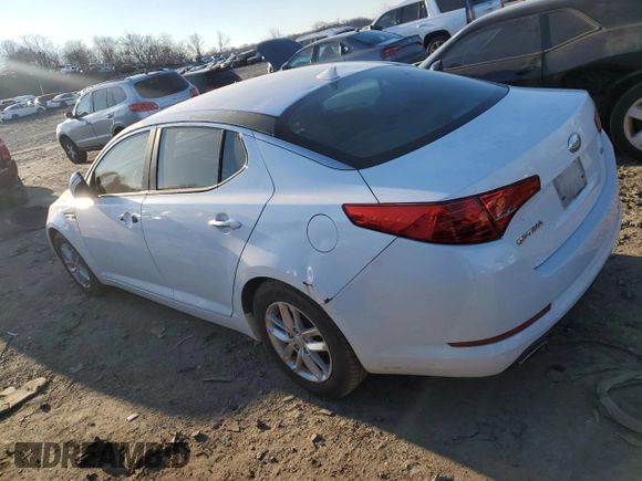 2013 Kia Optima LX with VIN 5XXGM4A72DG233047, listed as a Copart auction lot 46324185 with 137,128 mi miles and Salvage Title. Bid and sale history available at carsss.com. Image 2.