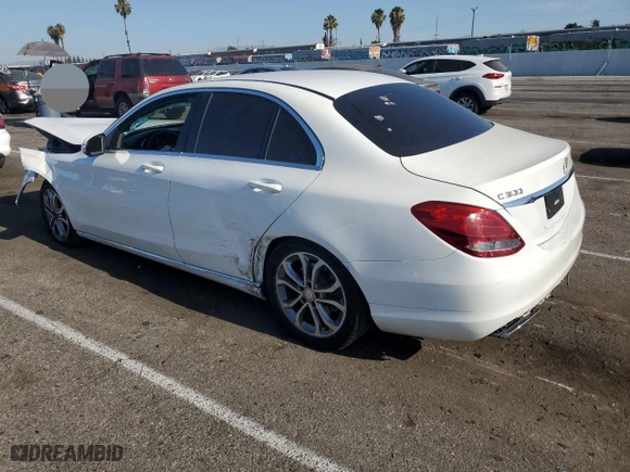 2015 Mercedes-Benz C-Class C 300 with VIN 55SWF4JB4FU055687, listed as a Copart auction lot 64046974 with 0 mi miles and Salvage Title. Bid and sale history available at carsss.com. Image 2.