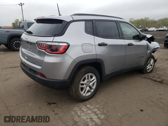 2018 Jeep Compass Sport с VIN 3C4NJDAB0JT100209, выставлен на аукционе Copart как лот 53946635 с пробегом 84 881 миль миль и Списание • Salvage title. История ставок и продаж доступна на DreamBid. Изображение 3.