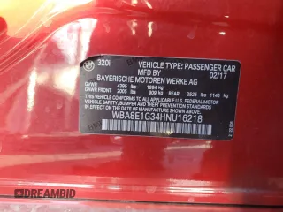 2017 BMW 3 Series 320i z VIN WBA8E1G34HNU16218, wystawiony jako Copart lot #42937665 z przebiegiem 96 549 mil mil oraz Szkoda całkowita • Salvage title. Historia ofert i sprzedaży dostępna na DreamBid. Obrazek 12.