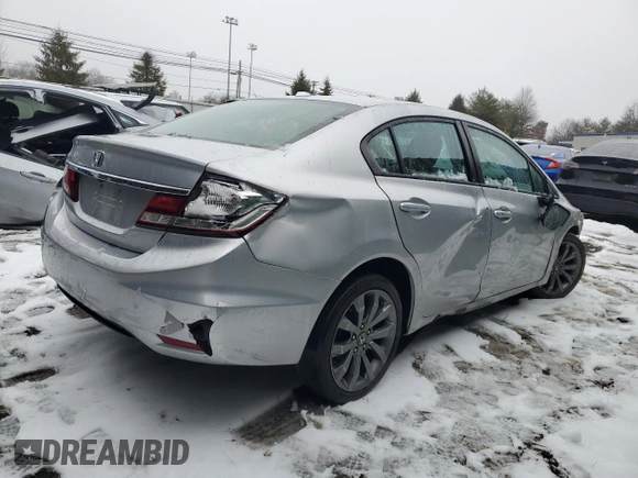 2014 Honda Civic EX-L with VIN 19XFB2F91EE233096, listed as a Copart auction lot 42811615 with 164,176 mi miles and Salvage Title. Bid and sale history available at DreamBid. Image 3.