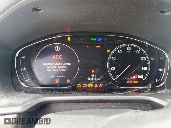 2019 Honda Accord EX-L with VIN 1HGCV2F59KA024048, listed as a Copart auction lot 62312285 with 63,510 mi miles and Salvage title. Bid and sale history available at DreamBid. Image 9.