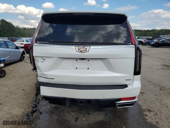 2021 Cadillac Escalade Premium Luxury with VIN 1GYS4CKL4MR240864, listed as a Copart auction lot 54990944 with 74,712 mi miles and Salvage Title. Bid and sale history available at carsss.com. Image 6.