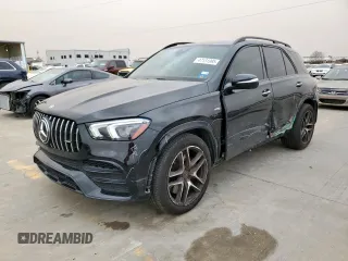 2021 Mercedes-Benz GLE 53 AMG with VIN 4JGFB6BB4MA533115, listed as a Copart auction lot 47131995 with 49,384 mi miles and Salvage title. Bid and sale history available at DreamBid. Image 1.