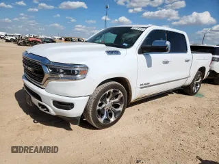 2020 Ram 1500 Limited with VIN 1C6SRFHT8LN110504, listed as a Copart auction lot 61715425 with 61,405 mi miles and Clean title. Bid and sale history available at DreamBid. Image 1.