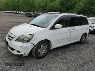 2007 Honda Odyssey EX-L z VIN 5FNRL38677B455366, wystawiony jako Copart lot #57245975 z przebiegiem 193 988 mil mil oraz Szkoda całkowita • Salvage title. Historia ofert i sprzedaży dostępna na DreamBid. Obrazek 1.
