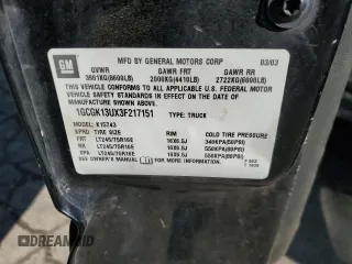 2003 Chevrolet Silverado 1500HD LS with VIN 1GCGK13UX3F217151, listed as a Copart auction lot 46650785 with Not Provided miles and Clean Title. Bid and sale history available at DreamBid. Image 13.