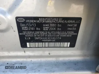 2014 Hyundai Elantra SE with VIN 5NPDH4AE4EH462714, listed as a Copart auction lot 51678175 with 188,850 mi miles and Salvage Title. Bid and sale history available at DreamBid. Image 12.