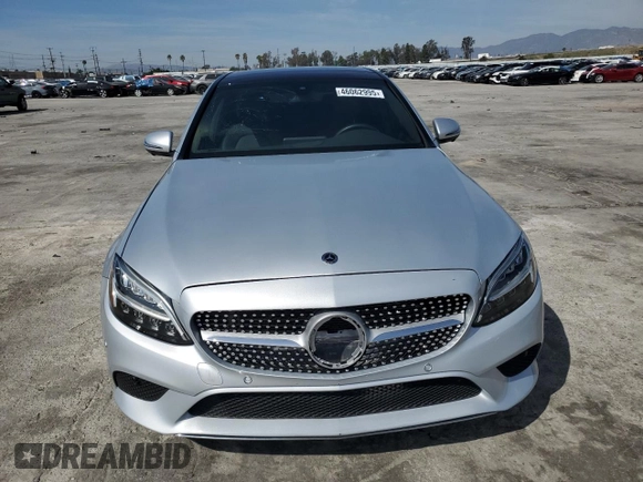 2021 Mercedes-Benz C 300 with VIN W1KWF8DB9MR605631, listed as a Copart auction lot 46062995 with 23,165 mi miles and Salvage Title. Bid and sale history available at carsss.com. Image 5.