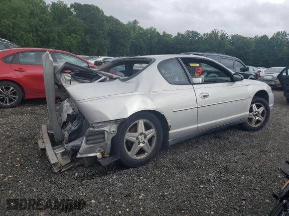 2002 Chevrolet Monte Carlo LS with VIN 2G1WW12E529272486, listed as a Copart auction lot 63662575 with Not provided miles and Salvage title. Bid and sale history available at DreamBid. Image 3.