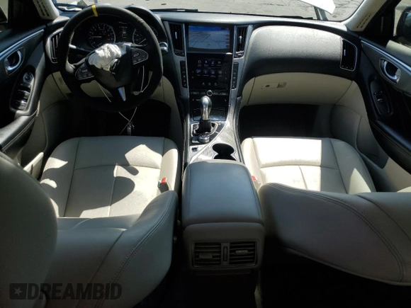 2015 Infiniti Q50 Premium with VIN JN1BV7AP7FM337221, listed as a Copart auction lot 50539345 with 113,075 mi miles and Salvage Title. Bid and sale history available at DreamBid. Image 8.