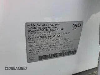 2015 Audi Q5 Premium Plus with VIN WA1DGAFP9FA137877, listed as a Copart auction lot 54795985 with 98,775 mi miles and Salvage title. Bid and sale history available at DreamBid. Image 13.