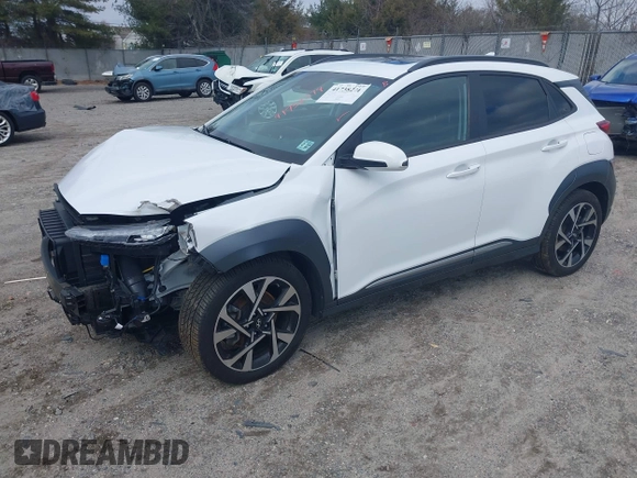 2022 Hyundai Kona Limited with VIN KM8K5CA39NU791533, listed as a IAAI auction lot 41738274 with 50,379 mi miles. Bid and sale history available at carsss.com. Image 17.