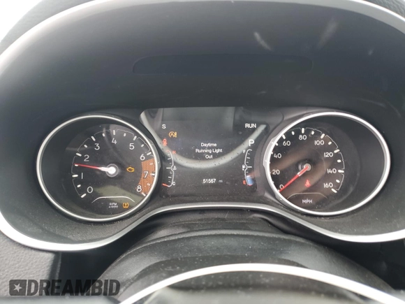2018 Jeep Compass Limited with VIN 3C4NJDCB2JT263067, listed as a Copart auction lot 52626665 with 51,567 mi miles and Salvage Title. Bid and sale history available at DreamBid. Image 9.