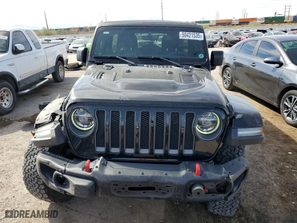 2020 Jeep Wrangler Unlimited Rubicon with VIN 1C4HJXFN8LW126037, listed as a Copart auction lot 50421535 with 52,275 mi miles and Salvage Title. Bid and sale history available at carsss.com. Image 5.