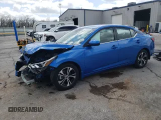 2022 Nissan Sentra SV with VIN 3N1AB8CV6NY237550, listed as a Copart auction lot 52093505 with 50,014 mi miles and Salvage Title. Bid and sale history available at carsss.com. Image 1.