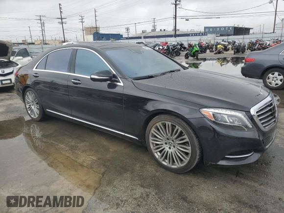 2015 Mercedes-Benz S 550 with VIN WDDUG8CB2FA130184, listed as a Copart auction lot 44603455 with 107,520 mi miles and Salvage Title. Bid and sale history available at carsss.com. Image 4.