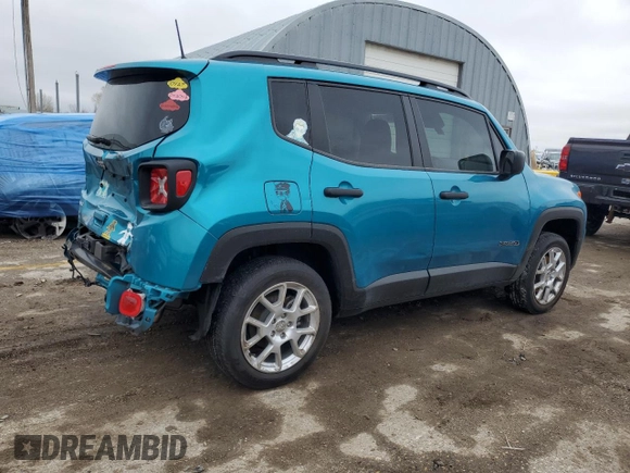2021 Jeep Renegade Jeepster with VIN ZACNJDAB9MPM71295, listed as a Copart auction lot 51680175 with 30,034 mi miles and Salvage title. Bid and sale history available at DreamBid. Image 3.