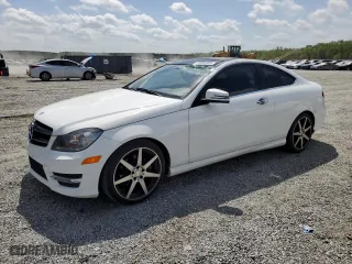 2015 Mercedes-Benz C-Class C 250 with VIN WDDGJ4HB4FG351444, listed as a Copart auction lot 51834965 with 76,841 mi miles and Salvage Title. Bid and sale history available at carsss.com. Image 1.