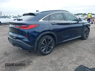 2022 Infiniti QX55 Essential with VIN 3PCAJ5K36NF103132, listed as a IAAI auction lot 41412764 with 32,100 mi miles and . Bid and sale history available at DreamBid. Image 4.