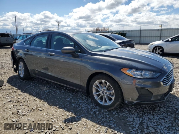 2019 Ford Fusion SE with VIN 3FA6P0HD8KR283978, listed as a Copart auction lot 54625355 with 92,181 mi miles and Salvage Title. Bid and sale history available at DreamBid. Image 4.