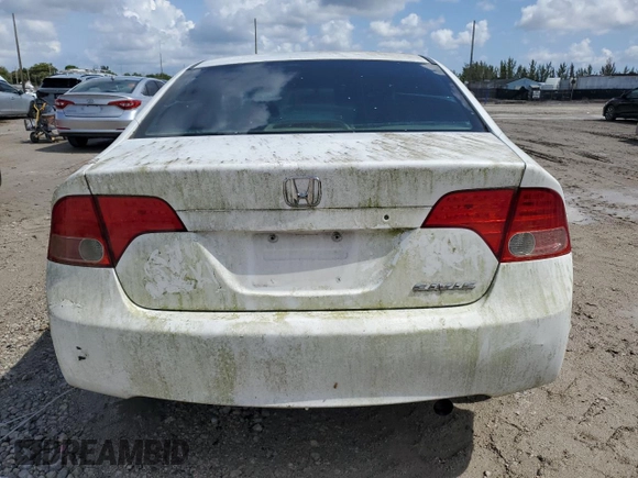 2006 Honda Civic LX with VIN 1HGFA16586L076252, listed as a Copart auction lot 55943215 with Not Provided miles and Clean Title. Bid and sale history available at DreamBid. Image 6.