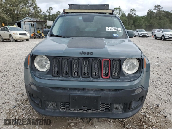 2017 Jeep Renegade Altitude with VIN ZACCJABH7HPG54504, listed as a Copart auction lot 51427835 with 84,050 mi miles and Salvage title. Bid and sale history available at DreamBid. Image 5.