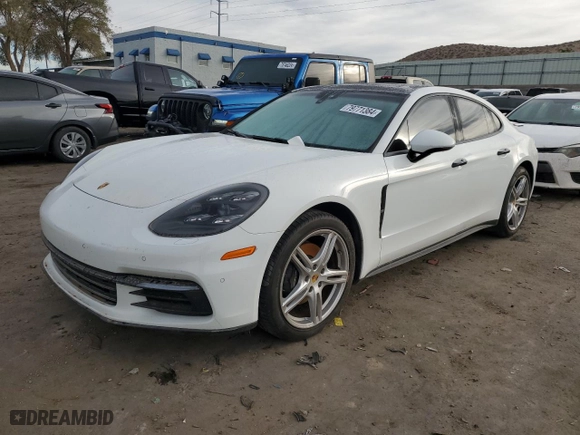 2017 Porsche Panamera with VIN WP0AA2A74HL102677, listed as a Copart auction lot 79771384 with 0 mi miles and Salvage Title. Bid and sale history available at carsss.com. Image 1.