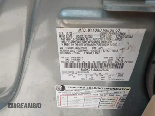 2006 Ford Freestyle SE with VIN 1FMDK01186GA25002, listed as a IAAI auction lot 42553234 with 276,276 mi miles and . Bid and sale history available at DreamBid. Image 9.