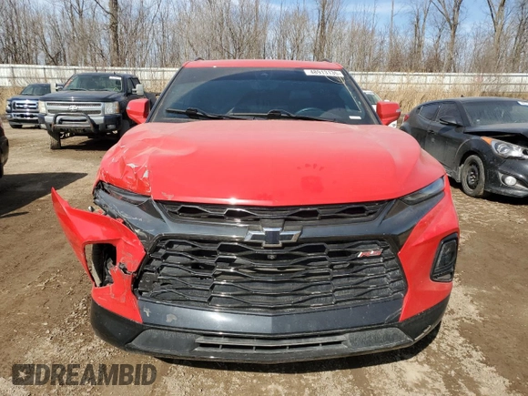2021 Chevrolet Blazer RS with VIN 3GNKBKRS2MS579615, listed as a Copart auction lot 48913135 with 25,576 mi miles and Salvage title. Bid and sale history available at DreamBid. Image 5.