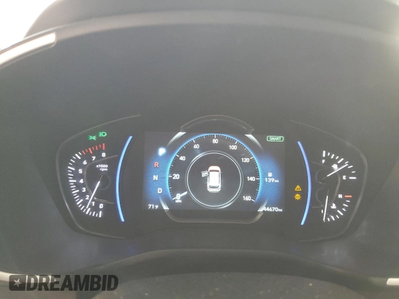 2020 Hyundai Santa Fe SEL with VIN 5NMS3CAA2LH245556, listed as a Copart auction lot 43567925 with 44,670 mi miles and Salvage Title. Bid and sale history available at carsss.com. Image 9.