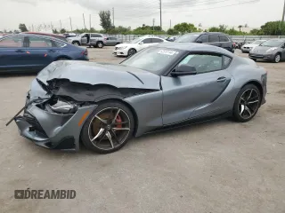 2020 Toyota GR Supra 3.0 with VIN WZ1DB4C06LW032954, listed as a Copart auction lot 62510144 with 0 mi miles and Salvage Title. Bid and sale history available at carsss.com. Image 1.
