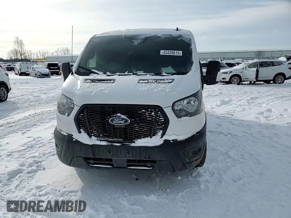 2023 Ford Transit Cargo with VIN 1FTBR2YG7PKA55474, listed as a Copart auction lot 45338615 with Not Provided miles and Salvage Title. Bid and sale history available at DreamBid. Image 12.