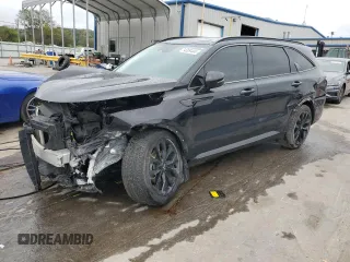 2021 Kia Sorento SX with VIN 5XYRK4LF8MG012857, listed as a Copart auction lot 74309444 with 106,594 mi miles and Salvage Title. Bid and sale history available at carsss.com. Image 1.