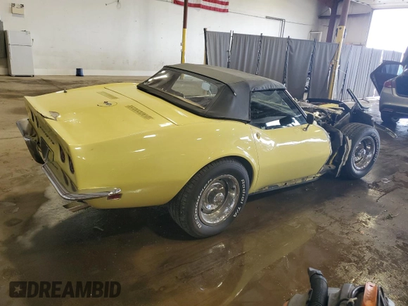 1968 Chevrolet Corvette с VIN 194678S402455, выставлен на аукционе Copart как лот 60892755 с пробегом 70 881 миль миль и Списание • Salvage title. История ставок и продаж доступна на DreamBid. Изображение 3.