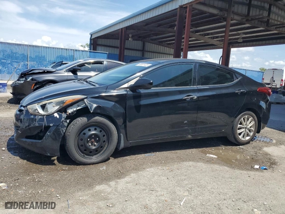 2014 Hyundai Elantra SE with VIN KMHDH4AE1EU142347, listed as a Copart auction lot 50061405 with 180,992 mi miles and Salvage Title. Bid and sale history available at carsss.com. Image 1.