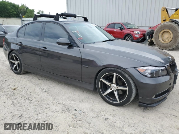 2008 BMW 3 Series 328i with VIN WBAVA33538K054935, listed as a Copart auction lot 60644785 with 308,200 mi miles and Salvage title. Bid and sale history available at DreamBid. Image 4.