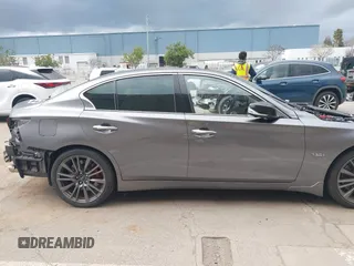 2019 Infiniti Q50 RED SPORT 400 with VIN JN1FV7AP4KM760849, listed as a IAAI auction lot 41774280 with 81,640 mi miles. Bid and sale history available at carsss.com. Image 12.