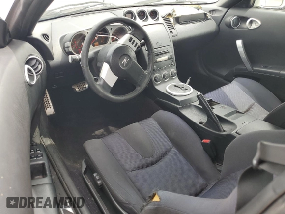 2004 Nissan 350Z Touring with VIN JN1AZ34D74T160909, listed as a Copart auction lot 58302075 with 54,100 mi miles and Salvage title. Bid and sale history available at DreamBid. Image 8.