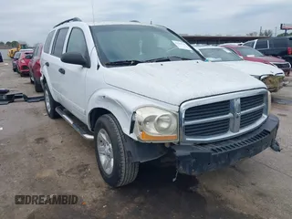 2004 Dodge Durango SLT with VIN 1D4HD48N64F152837, listed as a IAAI auction lot 41225767 with 206,761 mi miles and . Bid and sale history available at DreamBid. Image 1.