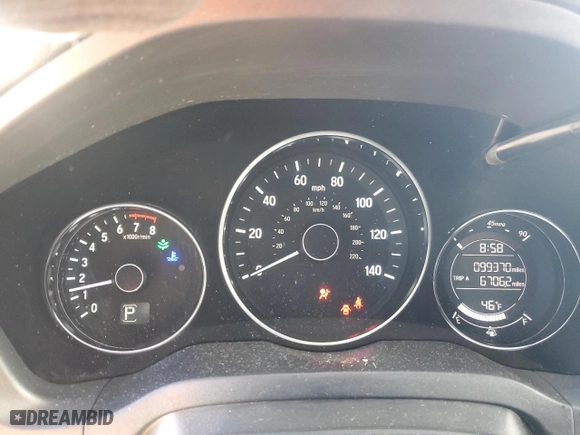 2017 Honda HR-V EX with VIN 3CZRU5H54HG703997, listed as a Copart auction lot 47996235 with 99,370 mi miles and Salvage Title. Bid and sale history available at carsss.com. Image 9.