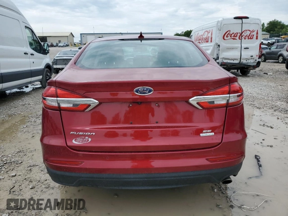 2019 Ford Fusion SE with VIN 3FA6P0HD3KR228841, listed as a Copart auction lot 53509655 with 111,984 mi miles and Salvage Title. Bid and sale history available at DreamBid. Image 6.