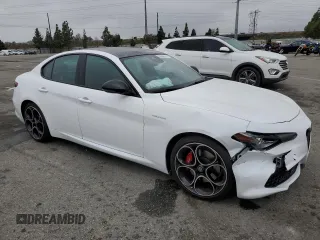2022 Alfa Romeo Giulia Veloce with VIN ZARFAMBN9N7666141, listed as a Copart auction lot 55566014 with 3,391 mi miles and Salvage Title. Bid and sale history available at carsss.com. Image 4.