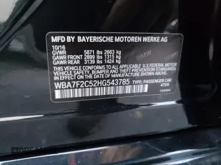 2017 BMW 7 Series ALPINA B7 xDrive with VIN WBA7F2C52HG543785, listed as a Copart auction lot 74474053 with 46,658 mi miles. Bid and sale history available at carsss.com. Image 12.