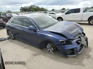 2022 Audi Q8 Prestige with VIN WA1FVBF12ND009672, listed as a Copart auction lot 71122534 with 21,986 mi miles and Salvage Title. Bid and sale history available at carsss.com. Image 4.