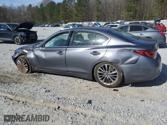 2019 Infiniti Q50 3.0t LUXE with VIN JN1EV7AP6KM519726, listed as a Copart auction lot 49436655 with 90,634 mi miles and Salvage Title. Bid and sale history available at carsss.com. Image 2.