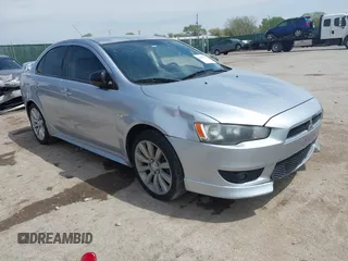2008 Mitsubishi Lancer GTS with VIN JA3AU86U28U026507, listed as a IAAI auction lot 42033357 with 153,589 mi miles. Bid and sale history available at carsss.com. Image 1.