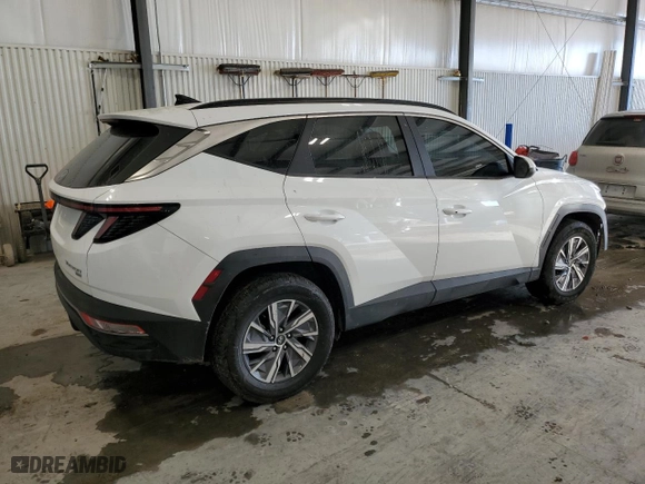 2022 Hyundai Tucson Hybrid Blue with VIN KM8JBCA19NU030438, listed as a Copart auction lot 47312525 with 61,659 mi miles and Salvage Title. Bid and sale history available at carsss.com. Image 3.