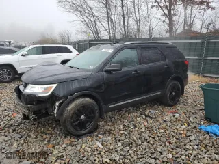 2018 Ford Explorer XLT with VIN 1FM5K8DH7JGC59605, listed as a Copart auction lot 77468614 with 60,136 mi miles and Salvage Title. Bid and sale history available at carsss.com. Image 1.